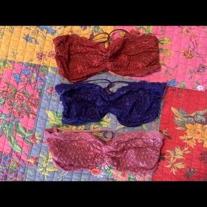 Set of Free People Bandeau/Bralettes 🧡💜💗